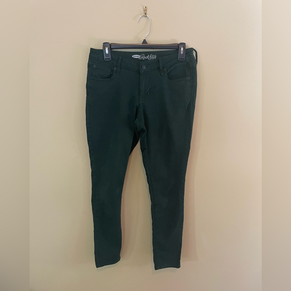 OLD NAVY women’s rockstar skinny pant, size 10, Hunter green